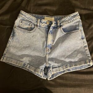 Pac Sun Light Blue Mom Shorts